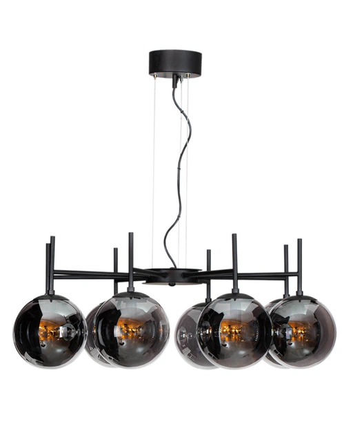 Boyle taklampe 8lys 83cm smoke