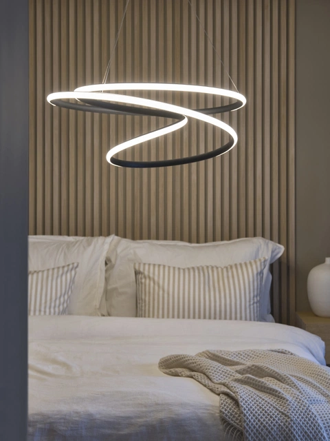 New Orleans LED taklampe 80cm sort