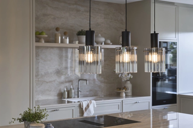 Aura taklampe skinne 3lys 90cm smoke
