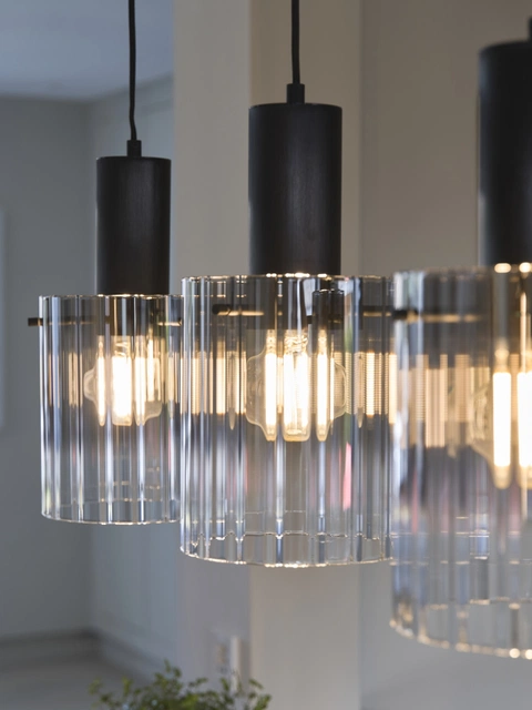 Aura taklampe skinne 3lys 90cm smoke