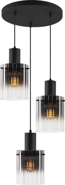 Aura taklampe rondell 3lys 38cm smoke