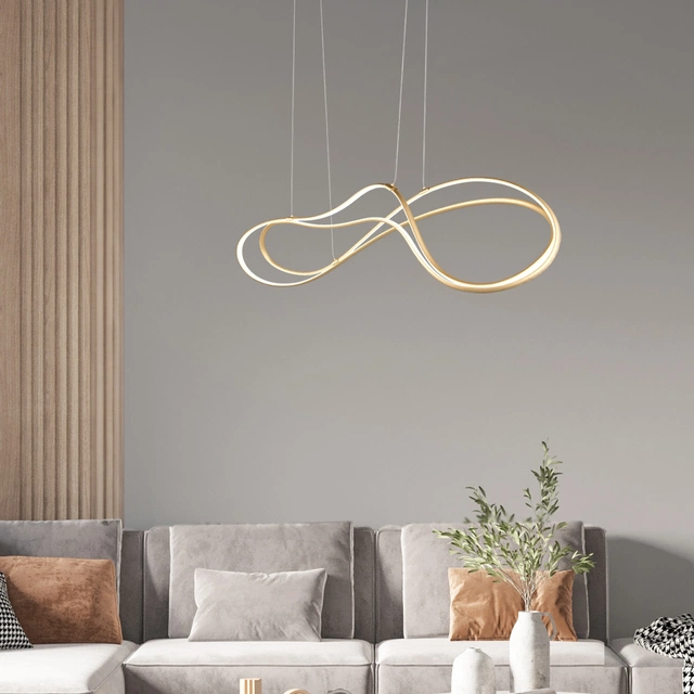 Nala LED taklampe 113cm messing