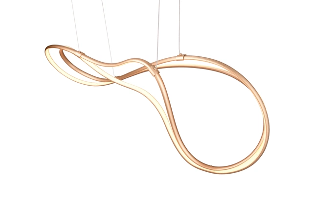 Nala LED taklampe 113cm messing