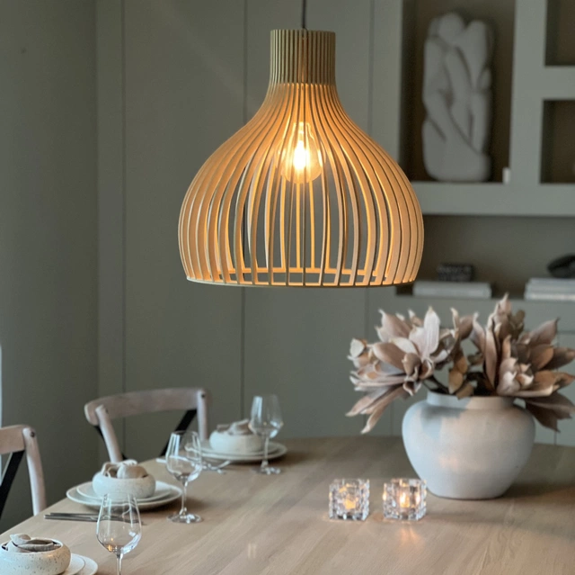 Daniella taklampe 46cm natur