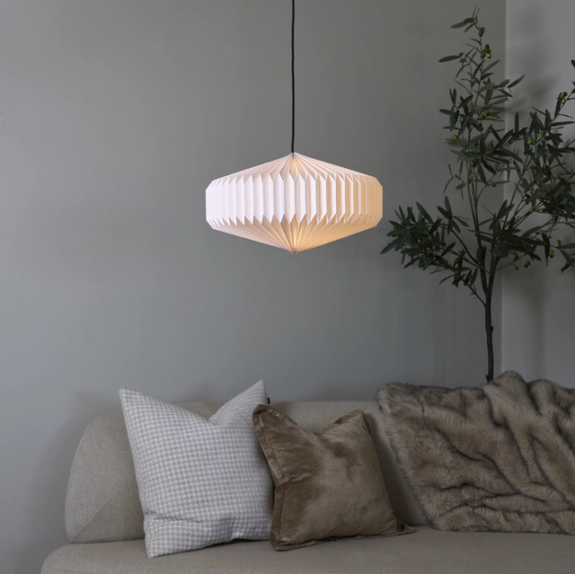 Origami taklampe 45cm hvit