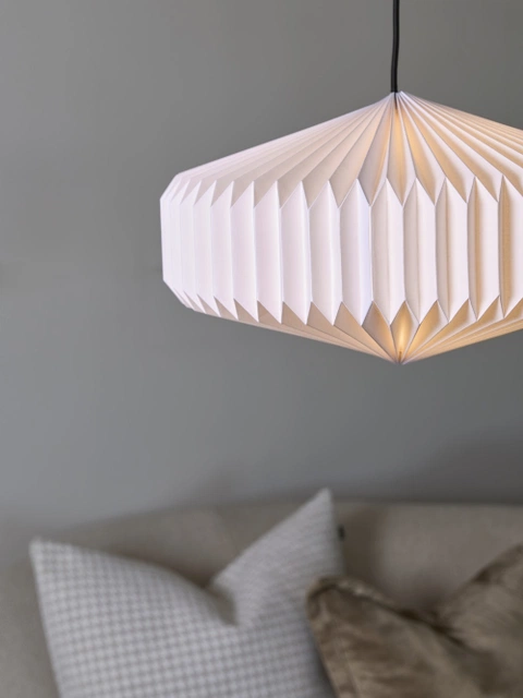 Origami taklampe 45cm hvit