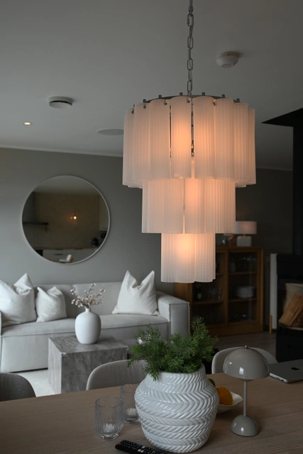 Venice taklampe lyskrone 50cm hvit