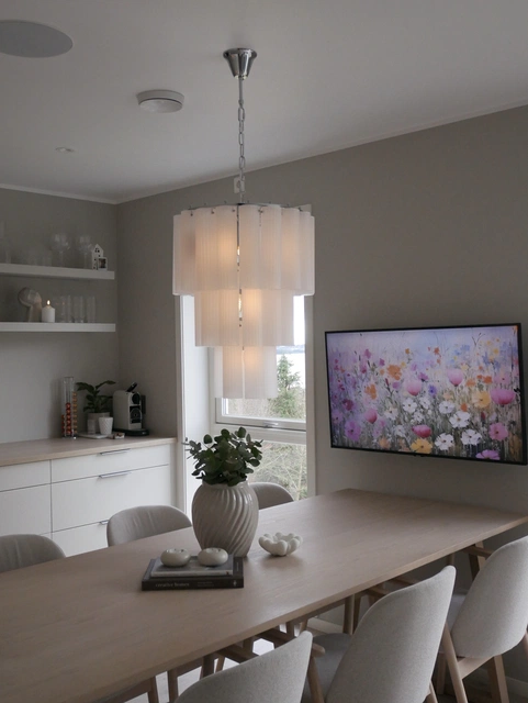 Venice taklampe lyskrone 50cm hvit