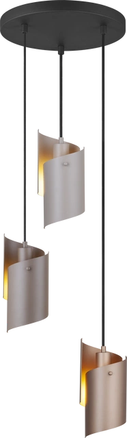 Curve taklampe rondell 3lys 33cm flerfarget