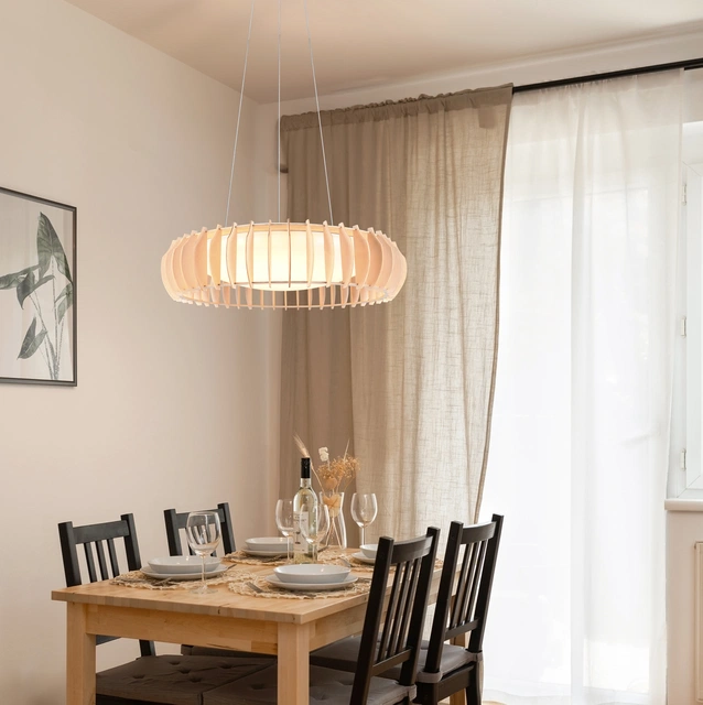 Monte taklampe 60cm natur