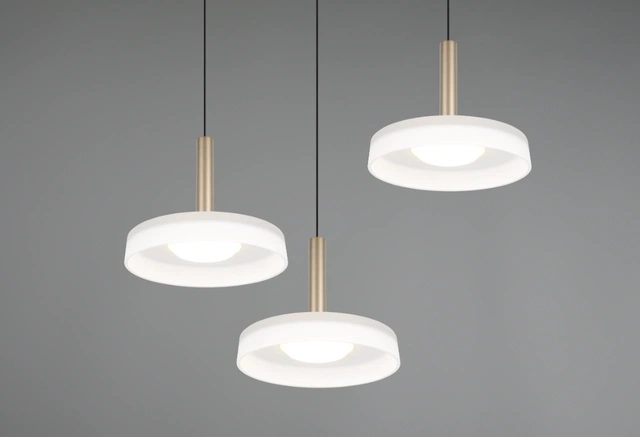 Celeste taklampe rondell 3lys 35cm brun