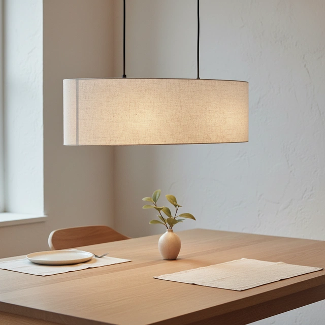 Blefjell oval taklampe 80cm beige