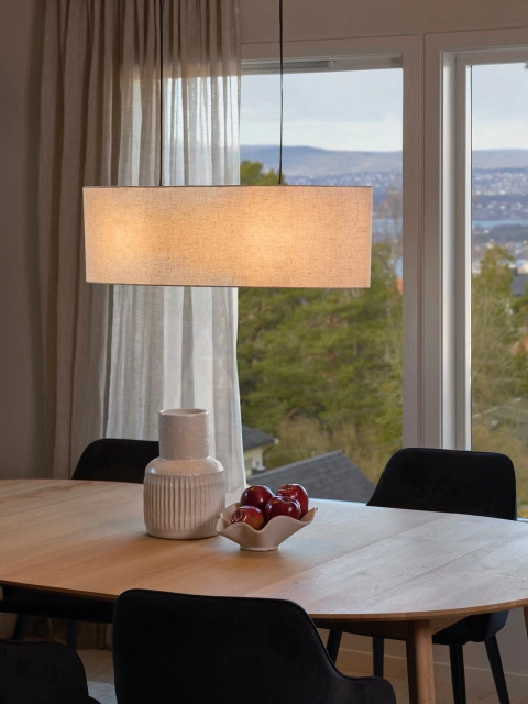 Blefjell oval taklampe 80cm beige