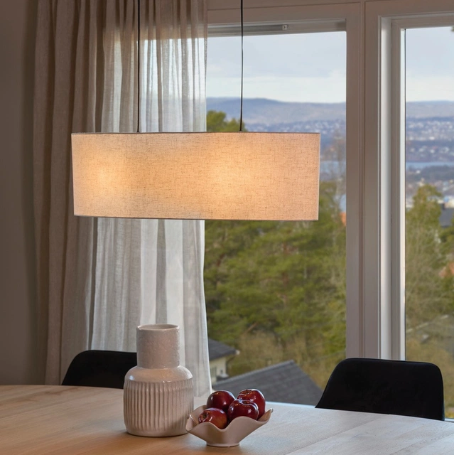 Blefjell oval taklampe 80cm beige