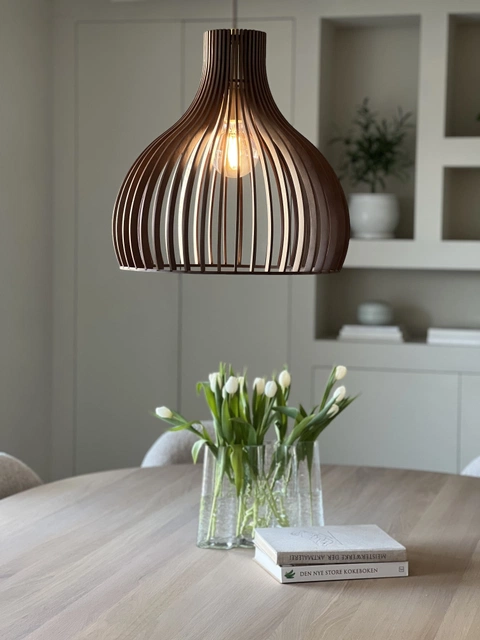 Daniella taklampe 46cm brun