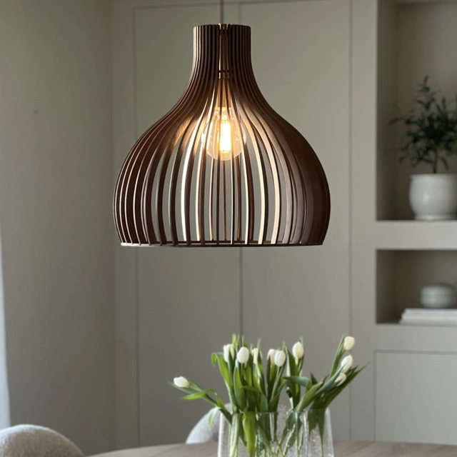 Daniella taklampe 46cm brun