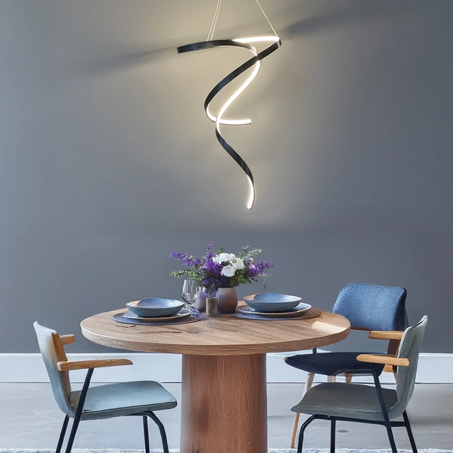 Twister Tall LED taklampe 60cm sort