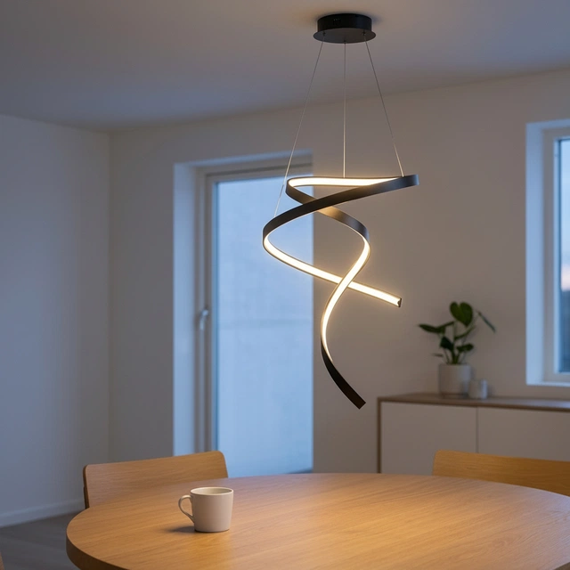 Twister Tall LED taklampe 60cm sort