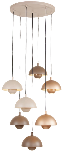 Mycena taklampe rondell 7lys 59cm flerfarget