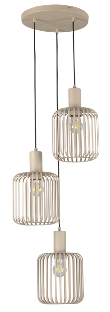 Maritza taklampe rondell 3lys 44cm beige