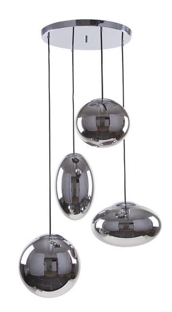 Leana taklampe rondell 4lys 60cm krom
