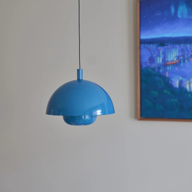 Myla LED oppladbar pendel 20cm blå