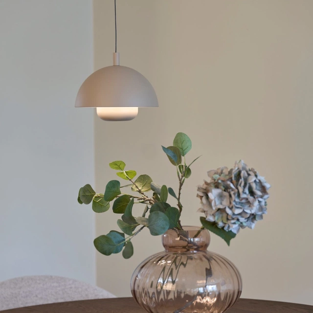 Myla LED oppladbar pendel 20cm beige