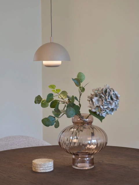 Myla LED oppladbar pendel 20cm beige