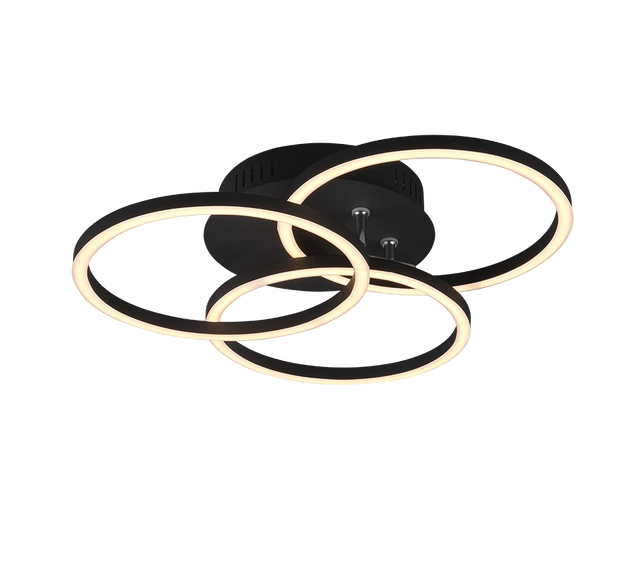 Circle LED plafond taklampe 43cm sort