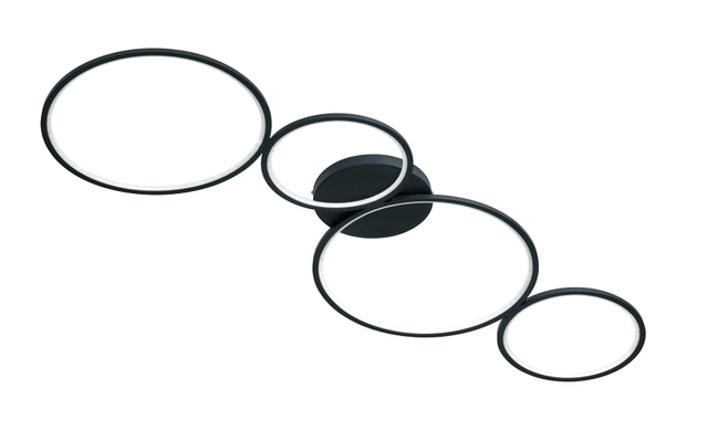 Rondo LED plafond taklampe 97cm sort