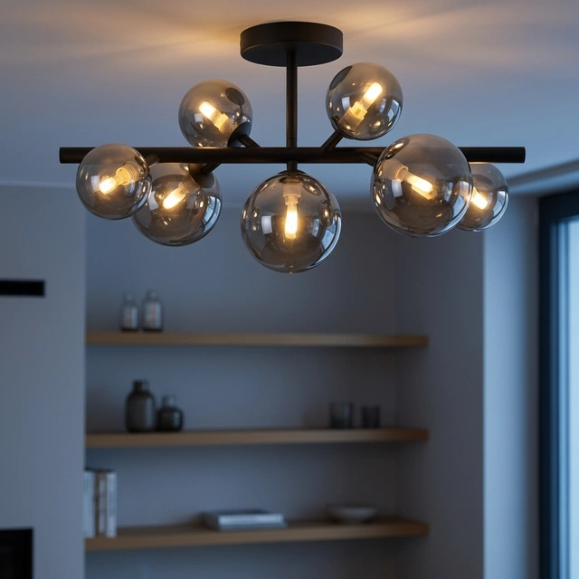 Vernon plafond taklampe 53cm smoke
