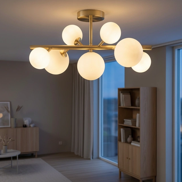 Vernon plafond taklampe 53cm messing