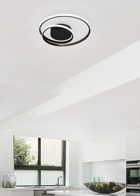 Zibal LED plafond taklampe 37cm sort