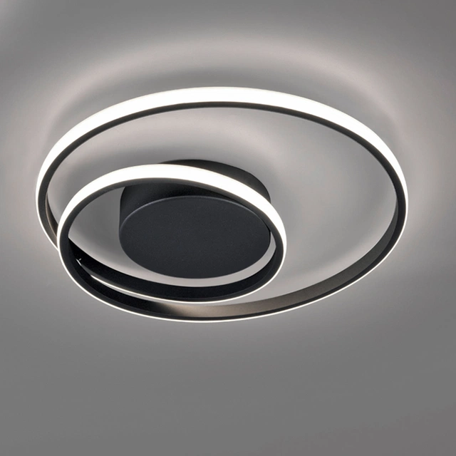 Zibal LED plafond taklampe 37cm sort