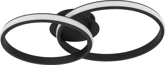 Twins Circle LED plafond taklampe 62,5cm sort