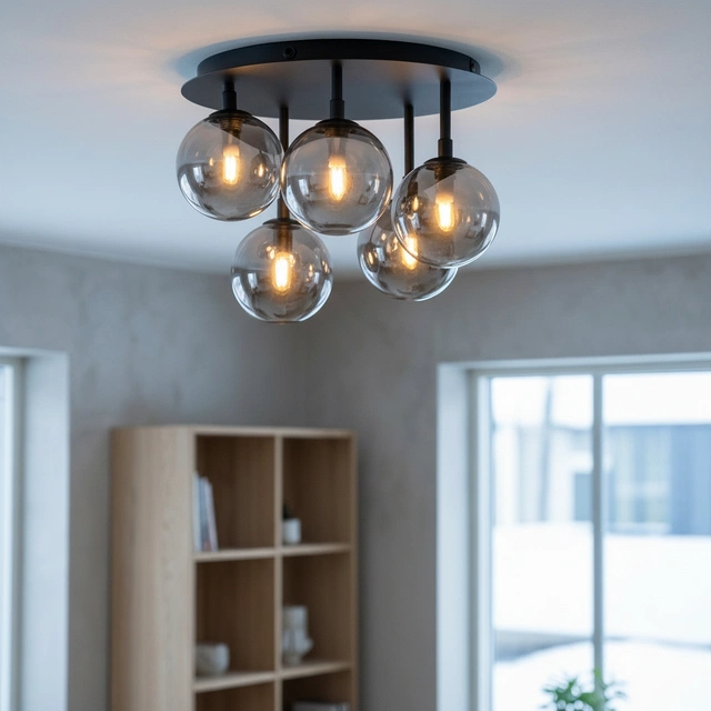 Merkur plafond taklampe 36cm smoke