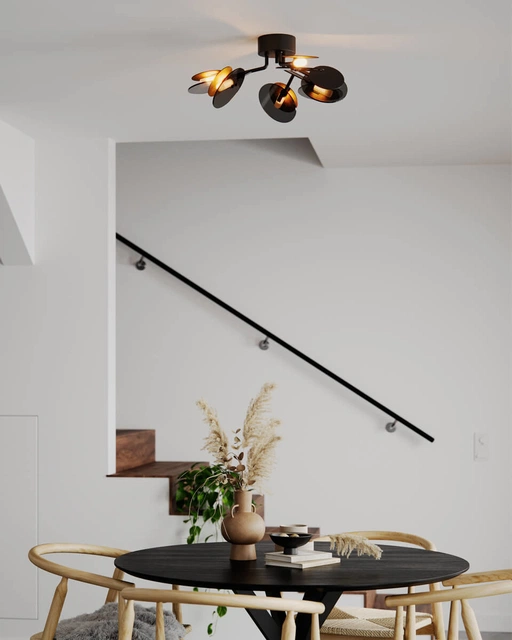 Turno plafond taklampe 70cm sort