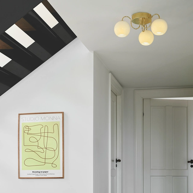 Franca plafond taklampe 46cm messing