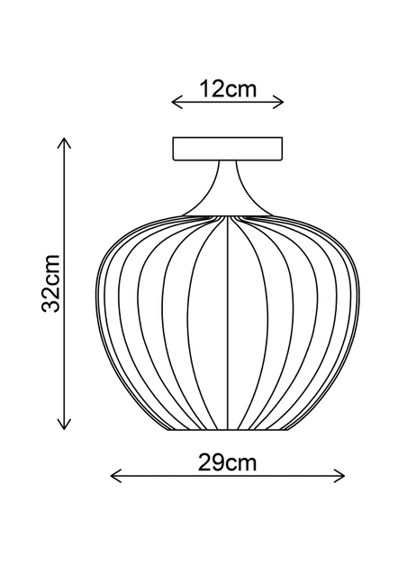Carmen plafond taklampe 29cm smoke