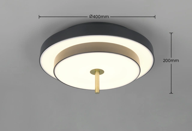 Keaton LED plafond taklampe 40cm sort