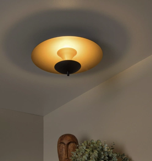Vulcan LED plafond taklampe 38cm sort