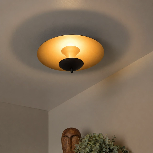 Vulcan LED plafond taklampe 38cm sort