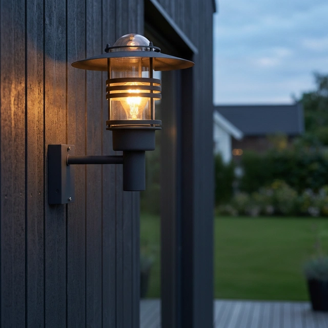 Slettnes utelampe vegg medium IP54 39cm mørk grå