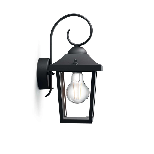 Buzzard utelampe vegg IP44 29cm sort
