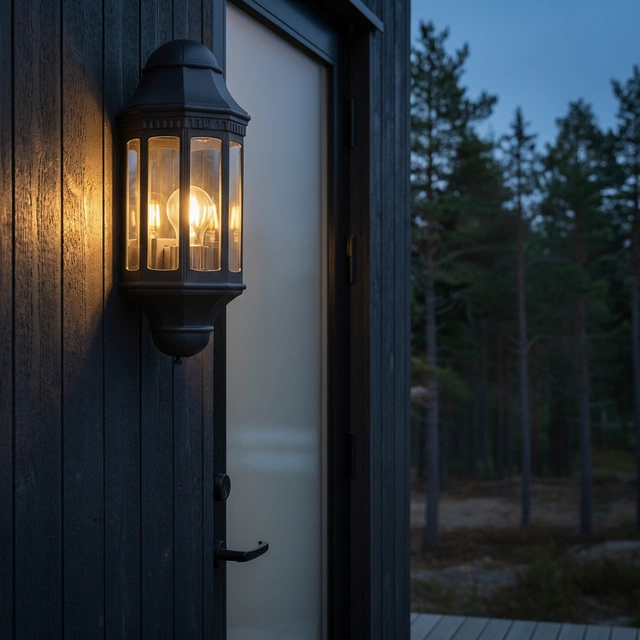 Stamsund utelampe vegg IP44 42cm grå
