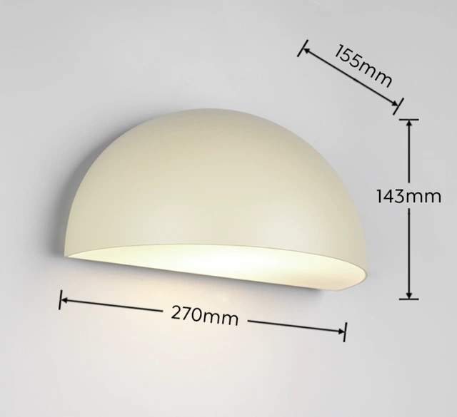 Maas utelampe vegg IP44 27cm beige