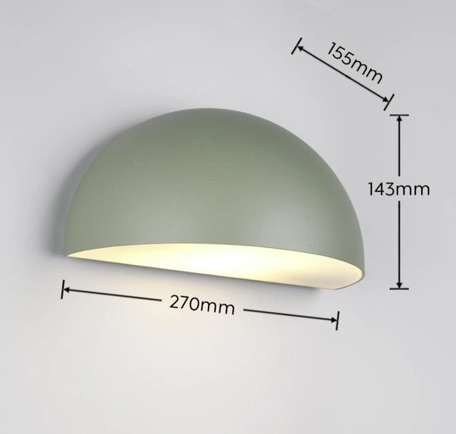 Maas utelampe vegg IP44 27cm grønn