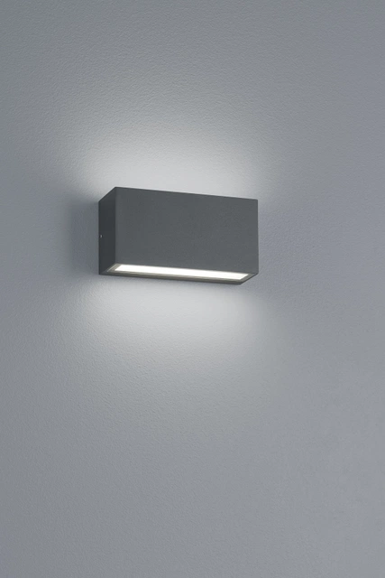 Trent LED utelampe vegg IP54 14cm grå