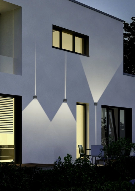 Adaja LED utelampe vegg IP54 8cm grå