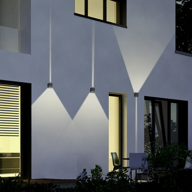 Adaja LED utelampe vegg IP54 8cm grå
